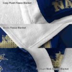 navy midshipmen grunge texture blue blanket best selling