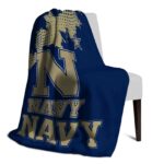navy midshipmen grunge texture blue blanket best selling