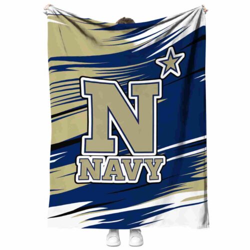navy midshipmen paint streaks blue white blanket best selling