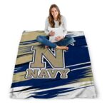 navy midshipmen paint streaks blue white blanket best selling