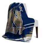 navy midshipmen paint streaks blue white blanket best selling