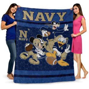 navy midshipmen three musketeers blue blanket fashion forward