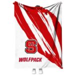 nc state wolfpack brushstrokes red white blanket best selling