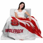 nc state wolfpack brushstrokes red white blanket best selling