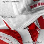 nc state wolfpack brushstrokes red white blanket best selling