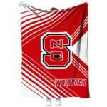 nc state wolfpack diagonal stripes red blanket best selling