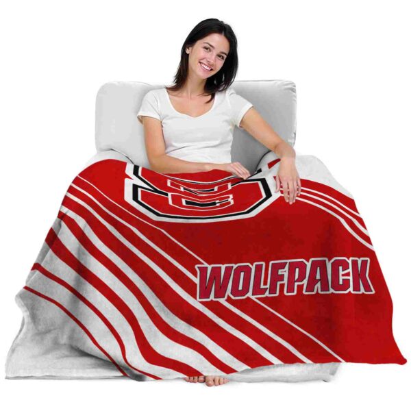 nc state wolfpack diagonal stripes red blanket latest model