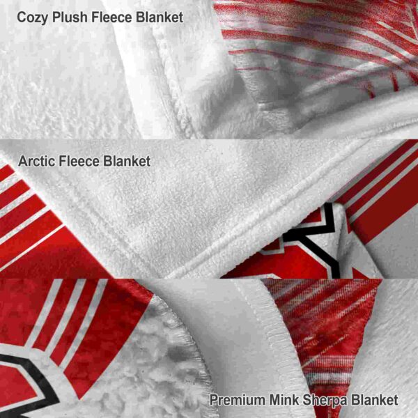 nc state wolfpack diagonal stripes red blanket premium grade