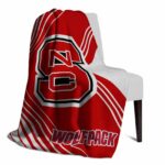 nc state wolfpack diagonal stripes red blanket top rated
