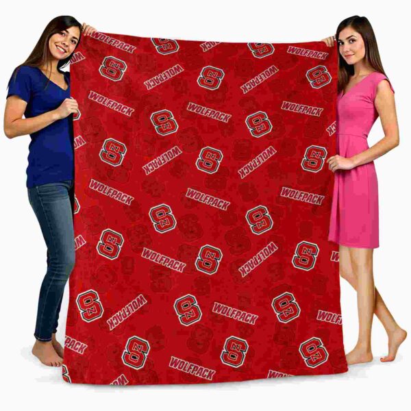 nc state wolfpack diehard fans red blanket fashion forward