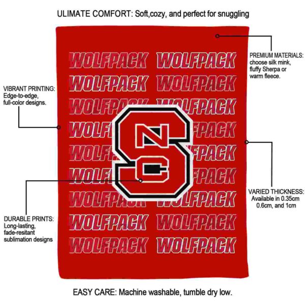 nc state wolfpack fan pride red blanket new arrival