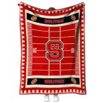 nc state wolfpack football field red blanket best selling