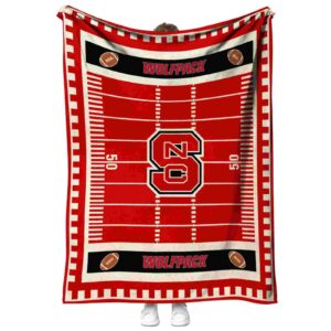 nc state wolfpack football field red blanket best selling