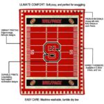 nc state wolfpack football field red blanket best selling