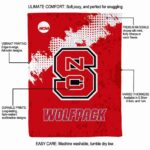 nc state wolfpack grunge texture red blanket new arrival