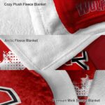 nc state wolfpack grunge texture red blanket premium grade