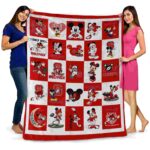 nc state wolfpack mickey minnie red white blanket fashion forward