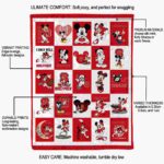 nc state wolfpack mickey minnie red white blanket new arrival