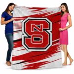 nc state wolfpack paint streaks red white blanket best selling