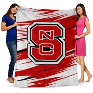 nc state wolfpack paint streaks red white blanket fashion forward