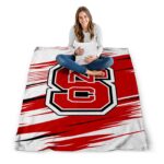 nc state wolfpack paint streaks red white blanket best selling