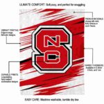 nc state wolfpack paint streaks red white blanket best selling