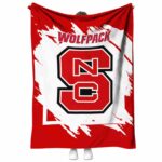 nc state wolfpack splatter effect red blanket best selling