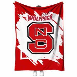 nc state wolfpack splatter effect red blanket best selling