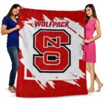 nc state wolfpack splatter effect red blanket fashion forward