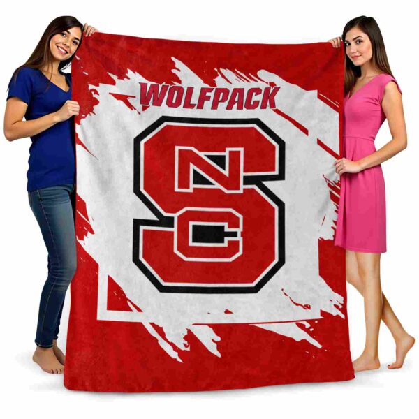 nc state wolfpack splatter effect red blanket fashion forward