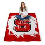 nc state wolfpack splatter effect red blanket high quality