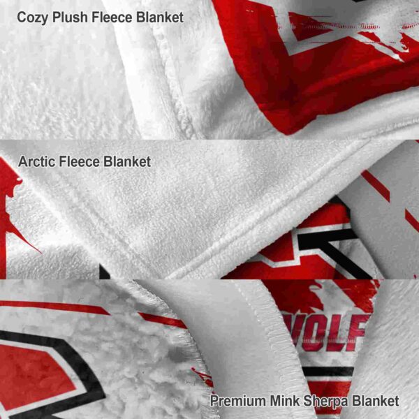 nc state wolfpack splatter effect red blanket premium grade