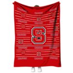 nc state wolfpack striped pattern red blanket best selling