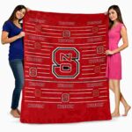 nc state wolfpack striped pattern red blanket fashion forward