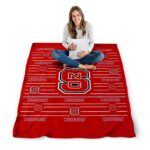 nc state wolfpack striped pattern red blanket high quality