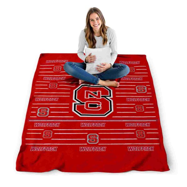 nc state wolfpack striped pattern red blanket high quality