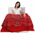 nc state wolfpack striped pattern red blanket latest model