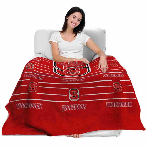 nc state wolfpack striped pattern red blanket latest model
