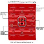 nc state wolfpack striped pattern red blanket new arrival