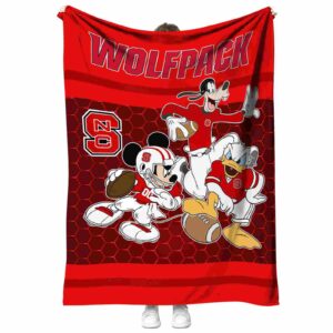 nc state wolfpack three musketeers red blanket best selling
