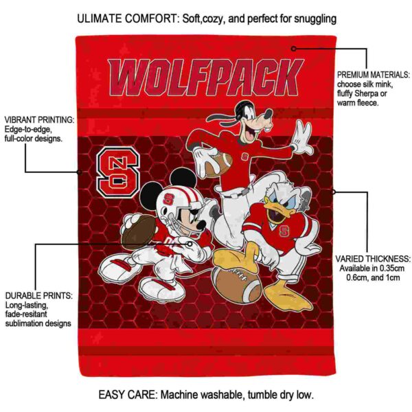 nc state wolfpack three musketeers red blanket new arrival