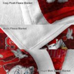 nc state wolfpack three musketeers red blanket premium grade