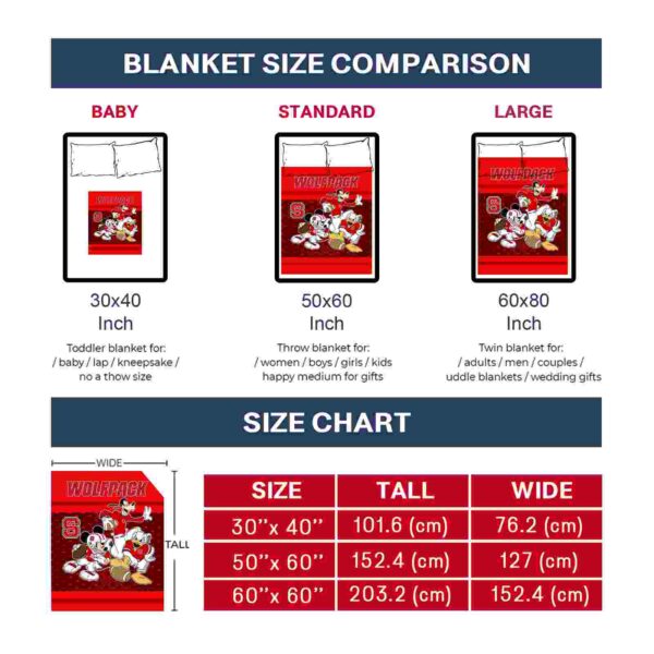 nc state wolfpack three musketeers red blanket trendy