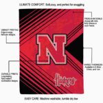 nebraska cornhuskers diagonal stripes red blanket new arrival