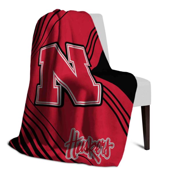 nebraska cornhuskers diagonal stripes red blanket top rated