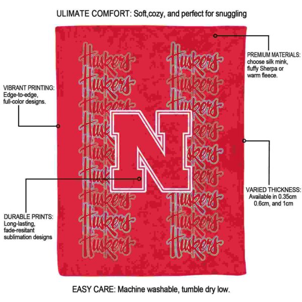 nebraska cornhuskers fan pride red blanket new arrival