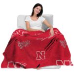 nebraska cornhuskers fan spirit red blanket latest model