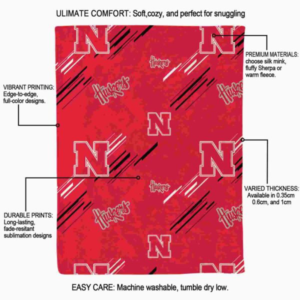 nebraska cornhuskers fan spirit red blanket new arrival