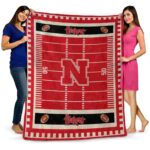 nebraska cornhuskers football field red blanket fashion forward