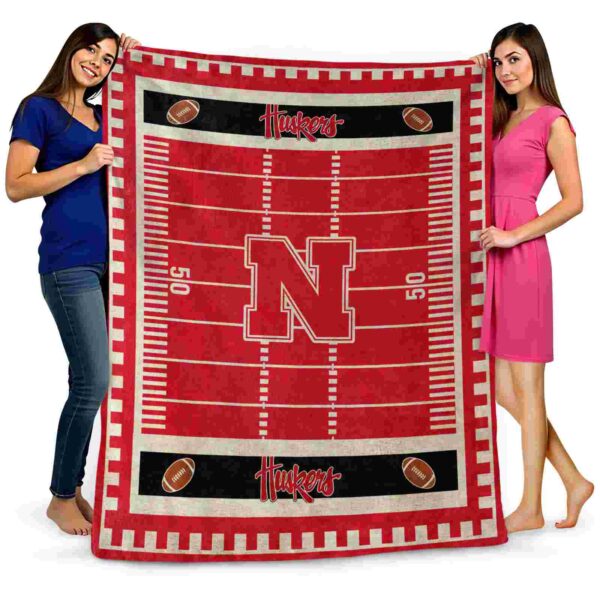 nebraska cornhuskers football field red blanket fashion forward